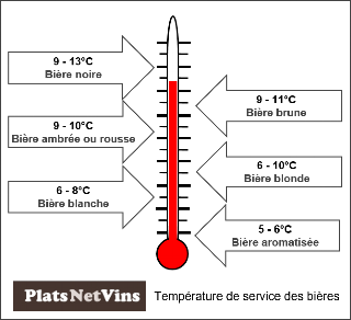 Température de service des bières