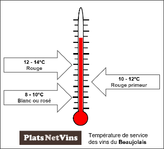 Température de service des vins du Beaujolais